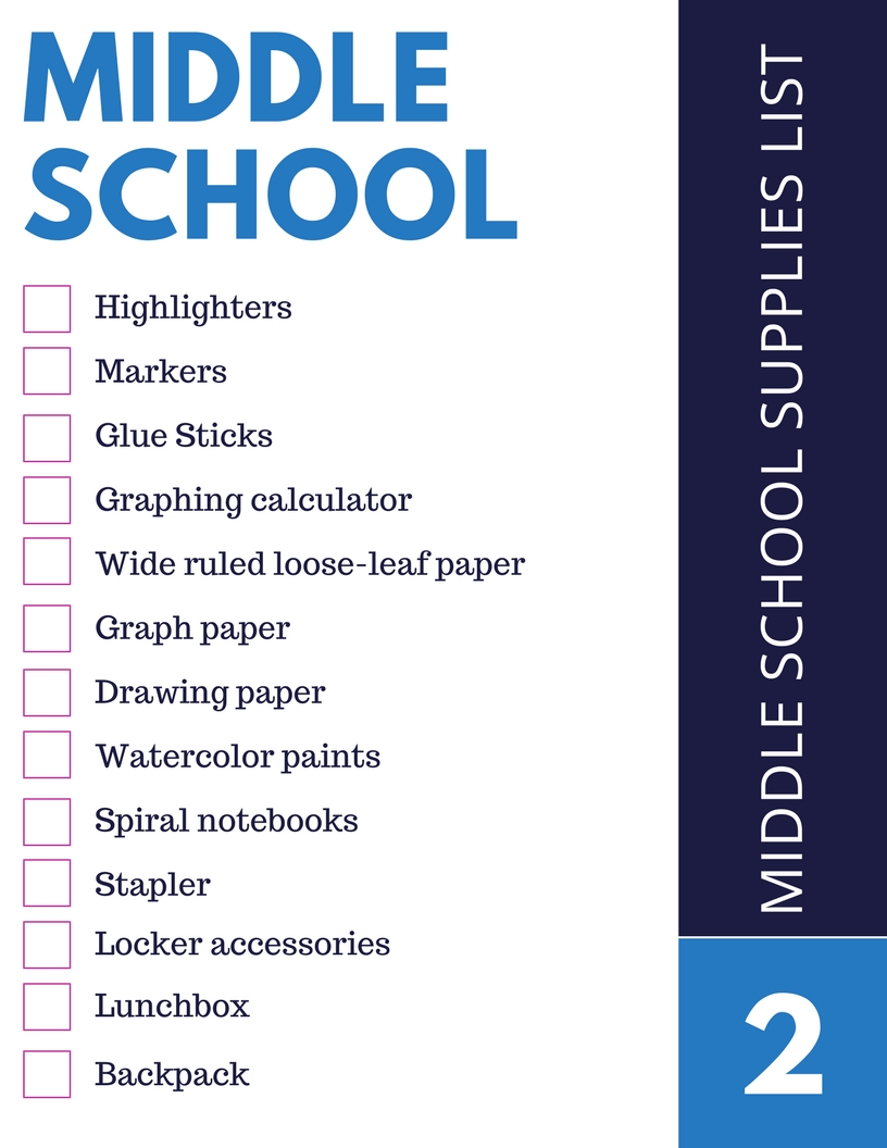School supplies List 2022-2023