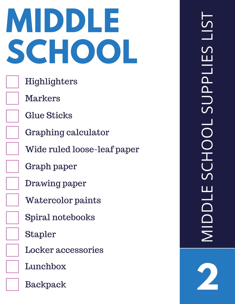 School Supplies for Middle and High School Years {What to have on