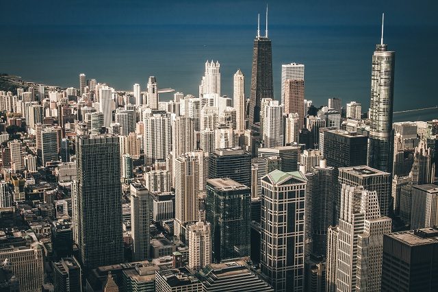 Lake Michigan-and-chicago-skyline